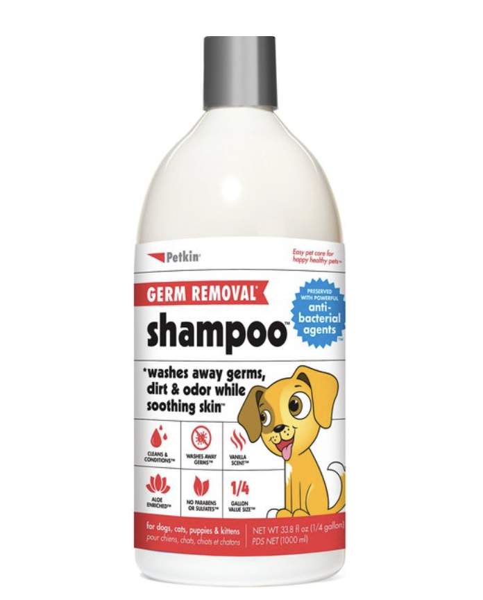 Liquid Petkin Germ Removal Vanilla Scented Cat Shampoo