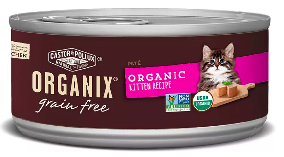 Best Organic Cat Food: The Castor & Pollux Organix Grain-Free Kitten Recipe